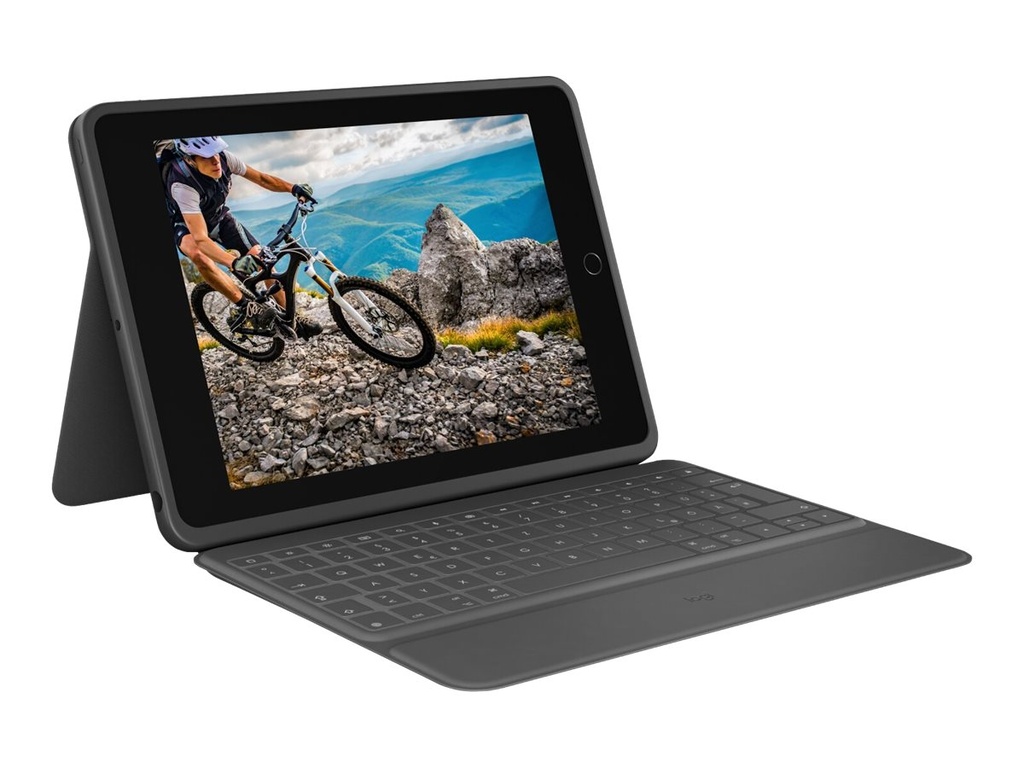 Logitech Rugged Folio - Tastatur und Foliohülle - Apple Smart connector - QWERTZ - Deutsch - Graphite - für Apple 10.9-inch iPad (10. Generation) - Image 3