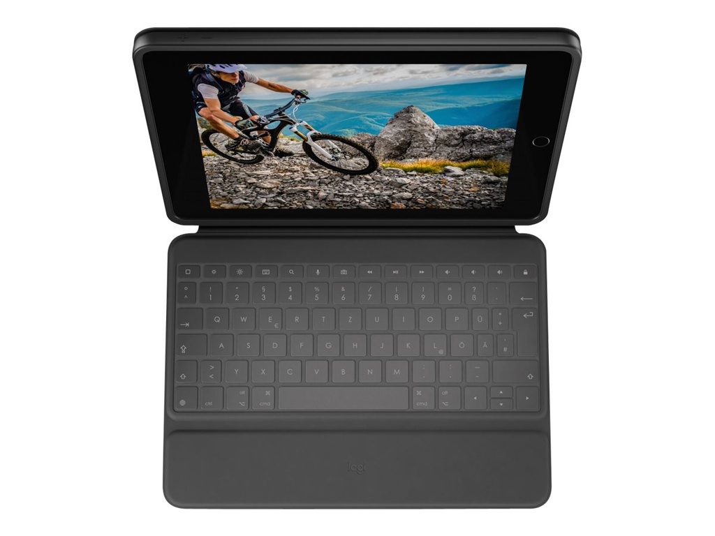 Logitech Rugged Folio - Tastatur und Foliohülle - Apple Smart connector - QWERTZ - Schweizerisch - Graphite - für Apple 10.9-inch iPad (10. Generation) - Image 3