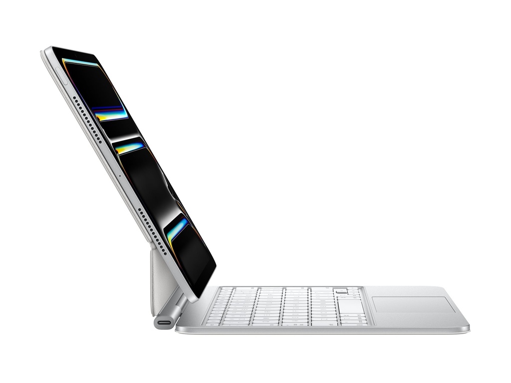 Apple Magic Keyboard - Tastatur und Foliohülle - mit Trackpad - hinterleuchtet - Apple Smart connector - QWERTY - Ukrainisch - weiß - für 11-inch iPad Pro (M4, M5) - Image 3