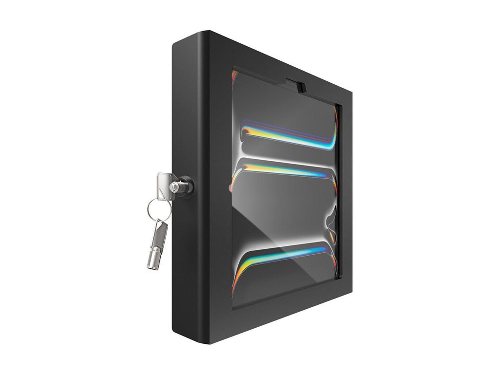 Compulocks iPad Pro M4 11" (2024), Apex Secured Enclosure Wall Mount - Gehäuse - für Tablett - Glasbefestigung, Raum - verriegelbar - hochwertiges Aluminium - Schwarz - Bildschirmgröße: 27.94 cm (11") - Image 2
