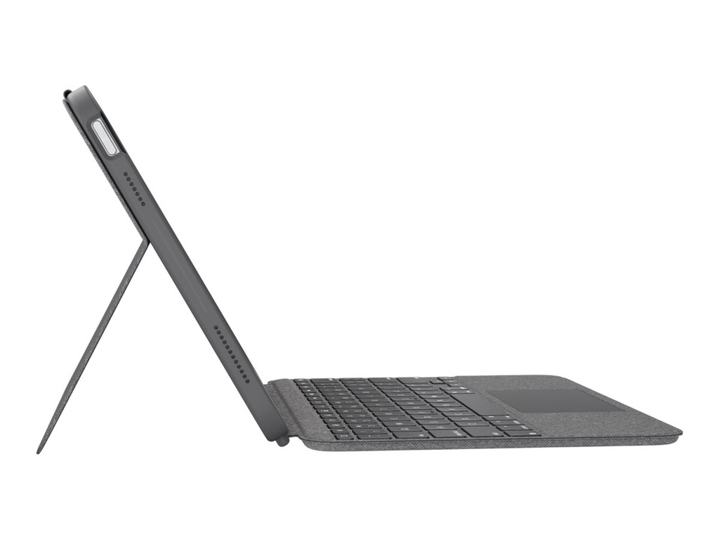 Logitech Combo Touch - Tastatur und Foliohülle - mit Trackpad - hintergrundbeleuchtet - Apple Smart connector - QWERTZ - Deutsch - Oxford Gray - für Apple 10.9-inch iPad (10. Generation) - Image 2