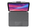 Logitech Combo Touch - Tastatur und Foliohülle - mit Trackpad - hintergrundbeleuchtet - Apple Smart connector - QWERTZ - Deutsch - Oxford Gray - für Apple 10.9-inch iPad (10. Generation) - Image 3
