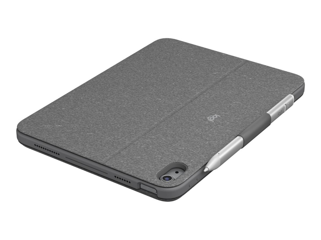 Logitech Combo Touch - Tastatur und Foliohülle - mit Trackpad - hintergrundbeleuchtet - Apple Smart connector - QWERTZ - Deutsch - Oxford Gray - für Apple 10.9-inch iPad (10. Generation) - Image 4