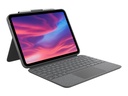 Logitech Combo Touch - Tastatur und Foliohülle - mit Trackpad - hintergrundbeleuchtet - Apple Smart connector - QWERTZ - Deutsch - Oxford Gray - für Apple 10.9-inch iPad (10. Generation) - Image 5