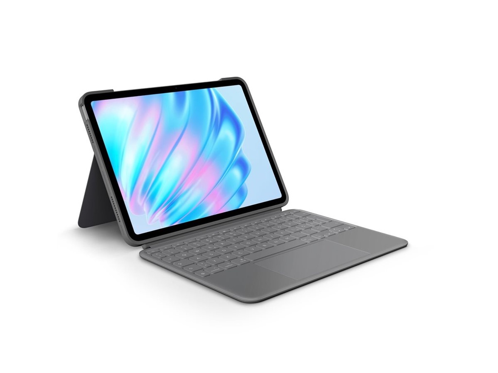 Logitech Combo Touch - Tastatur und Foliohülle - mit Trackpad - hintergrundbeleuchtet - Apple Smart connector - QWERTZ - Deutsch - Oxford Gray - für Apple 10.9-inch iPad Air (5. Generation) - Image 5