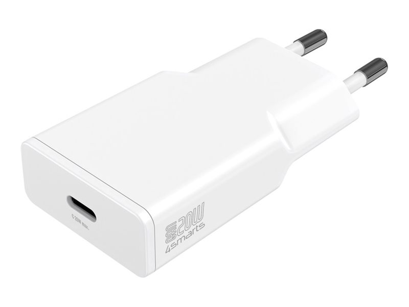 4smarts Netzteil - GaN, schlank - 20 Watt - 3 A - SCP, QC 2.0, QC 3.0, Apple 2.4A, AFC, Power Delivery 3.0 + PPS, HiSilicon Fast Charging (USB-C)