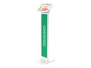 Compulocks iPad 10th-11th (A16) Gen Space Enclosure Brandable Floor Stand White - Befestigungskit (Aufstellung, Gehäuse)