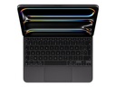 Apple Magic Keyboard - Tastatur und Foliohülle - mit Trackpad - hinterleuchtet - Apple Smart connector - AZERTY - Französisch - Schwarz - für 11-inch iPad Pro (M4, M5)