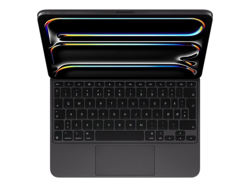 Apple Magic Keyboard - Tastatur und Foliohülle - mit Trackpad - hinterleuchtet - Apple Smart connector - QWERTY - Norwegisch - Schwarz - für 11-inch iPad Pro (M4, M5)