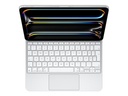 Apple Magic Keyboard - Tastatur und Foliohülle - mit Trackpad - hinterleuchtet - Apple Smart connector - Schwedisch - weiß - für 11-inch iPad Pro (M4, M5)