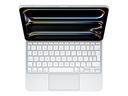 Apple Magic Keyboard - Tastatur und Foliohülle - mit Trackpad - hinterleuchtet - Apple Smart connector - QWERTY - GB - weiß - für 11-inch iPad Pro (M4, M5)