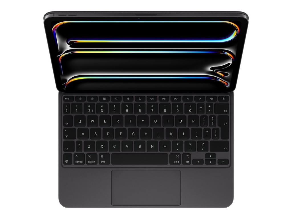 Apple Magic Keyboard - Tastatur und Foliohülle - mit Trackpad - hinterleuchtet - Apple Smart connector - QWERTY - Niederländisch - Schwarz - für 11-inch iPad Pro (M4, M5)