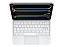 Apple Magic Keyboard - Tastatur und Foliohülle - mit Trackpad - hinterleuchtet - Apple Smart connector - QWERTY - Dänisch - weiß - für 11-inch iPad Pro (M4, M5)