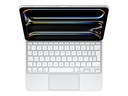 Apple Magic Keyboard - Tastatur und Foliohülle - mit Trackpad - hinterleuchtet - Apple Smart connector - QWERTY - International Englisch - weiß - für 11-inch iPad Pro (M4, M5)