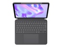 Logitech Combo Touch - Tastatur und Foliohülle - mit Trackpad - hintergrundbeleuchtet - Apple Smart Connector - QWERTZ - Deutsch - Grafit - für Apple 13” iPad Pro (M4)