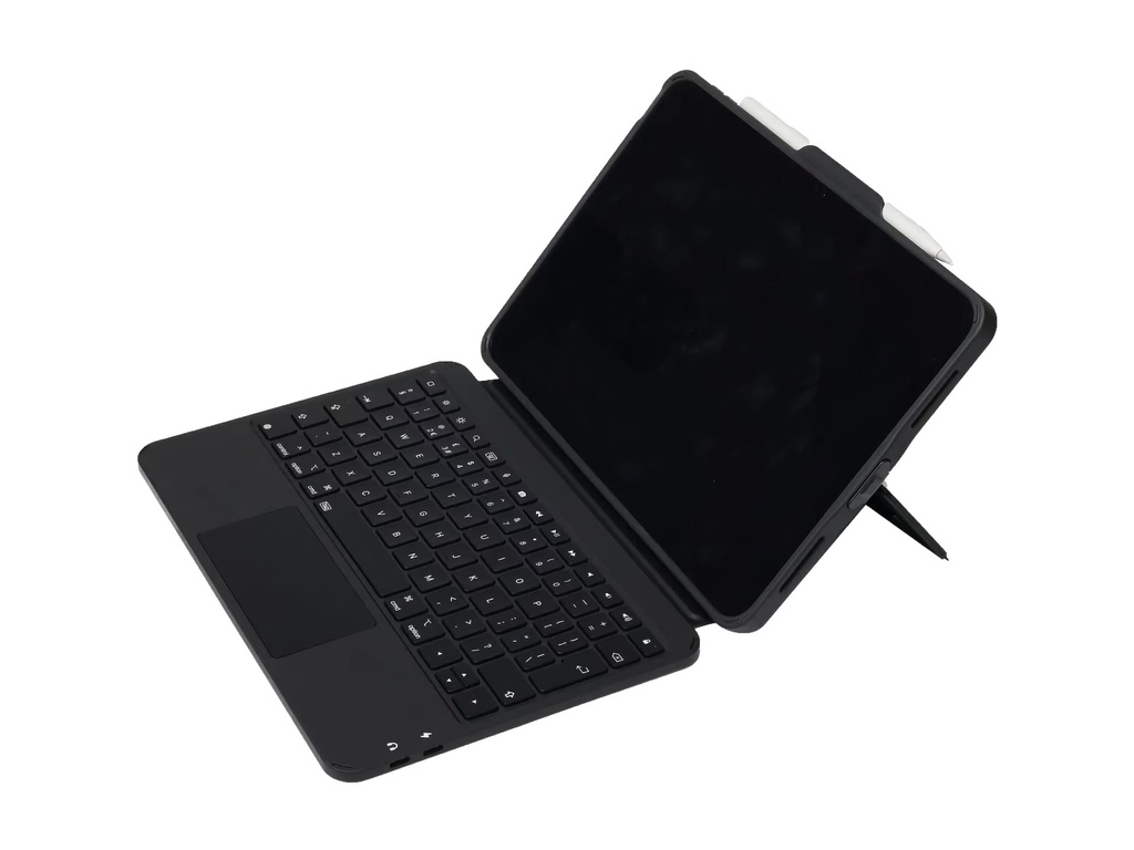 DEQSTER Prime - Tastatur und Foliohülle (Tastatur) iPad Air 11" QWERTZ, Schwarz