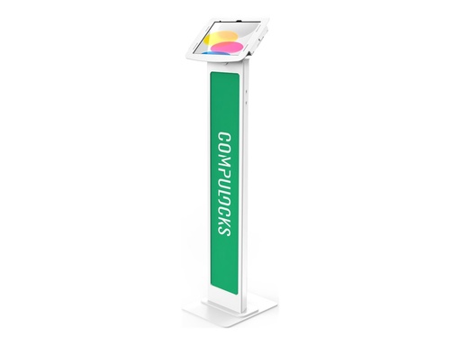 Compulocks iPad 10th-11th (A16) Gen Space Enclosure Brandable Floor Stand White - Befestigungskit (Aufstellung, Gehäuse)