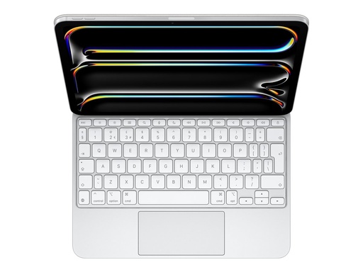 Apple Magic Keyboard - Tastatur und Foliohülle - mit Trackpad - hinterleuchtet - Apple Smart connector - QWERTY - GB - weiß - für 11-inch iPad Pro (M4, M5)