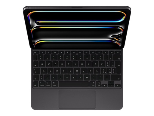 Apple Magic Keyboard - Tastatur und Foliohülle - mit Trackpad - hinterleuchtet - Apple Smart connector - QWERTY - Italienisch - Schwarz - für 11-inch iPad Pro (M4, M5)